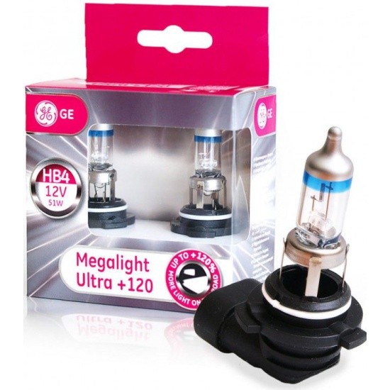 Лампа автомобильная General Electric HB4 Megalight Ultra +120