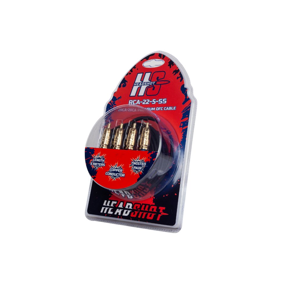 Кабель м/б Kicx Headshot RCA-22-5-SS