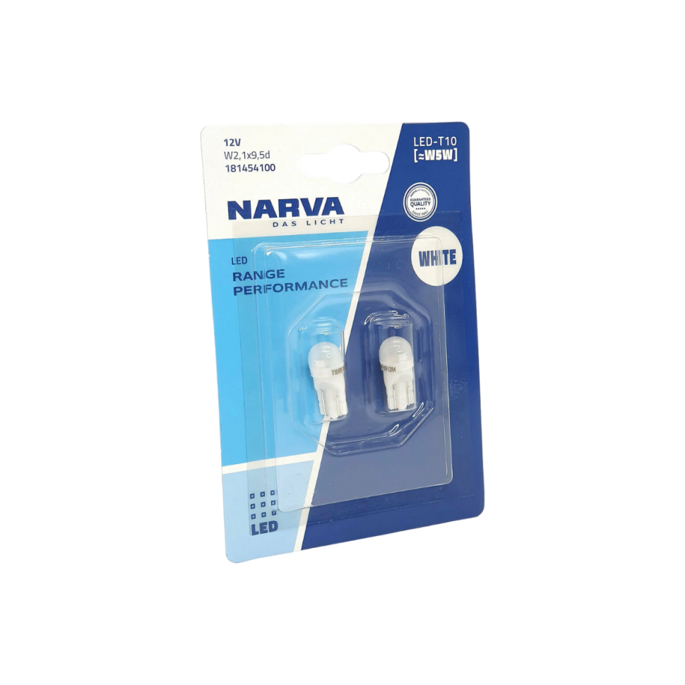Светодиодная лампа Narva 18074 / T10 (W5W) / W2.1×9.5d / 6000K / 50лм / 0,6Вт / холодный белый