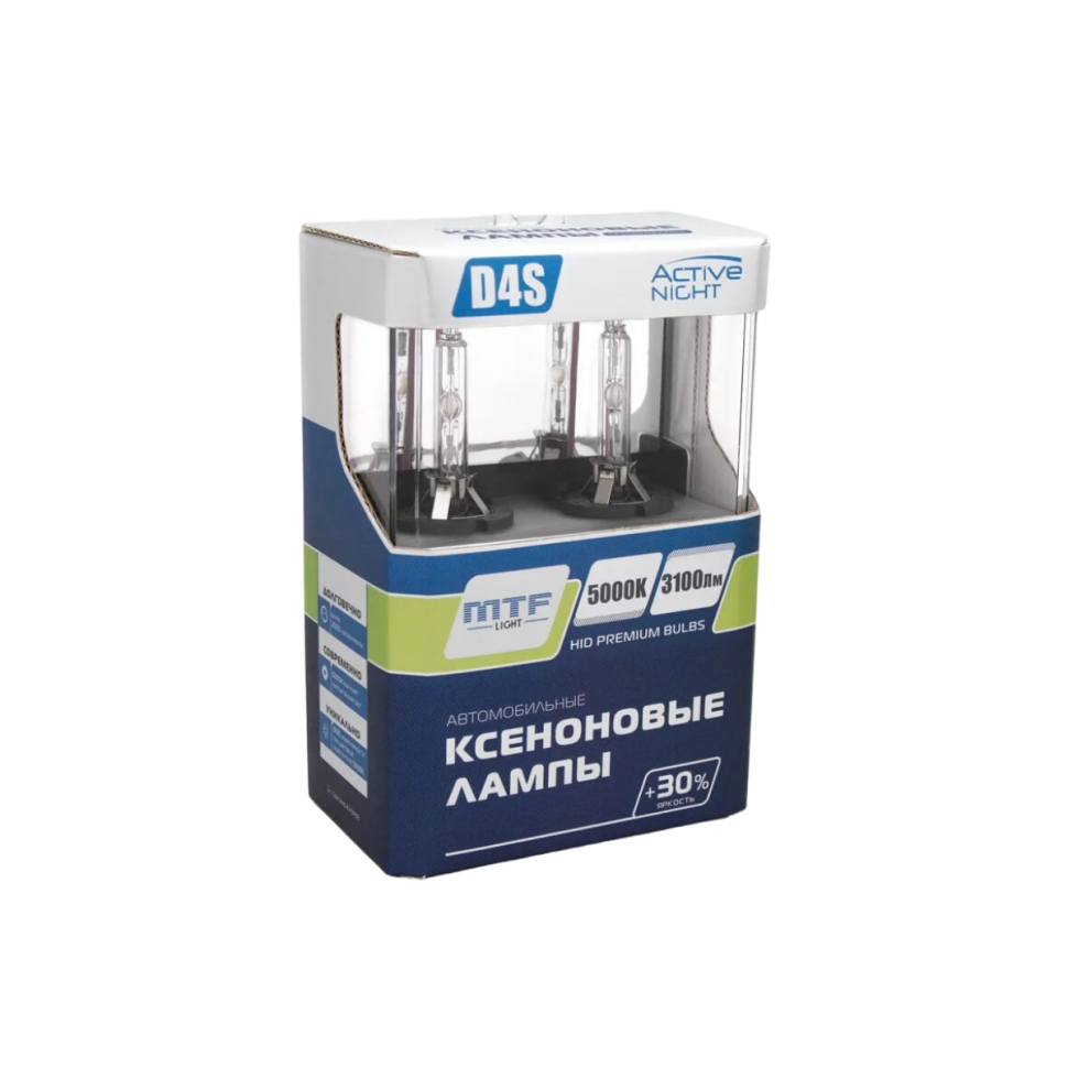 Ксеноновая лампа MTF Light Active Night AXBD4S / D4S / P32d-5 / 5000K / 3100Лм / 35Вт / холодный белый