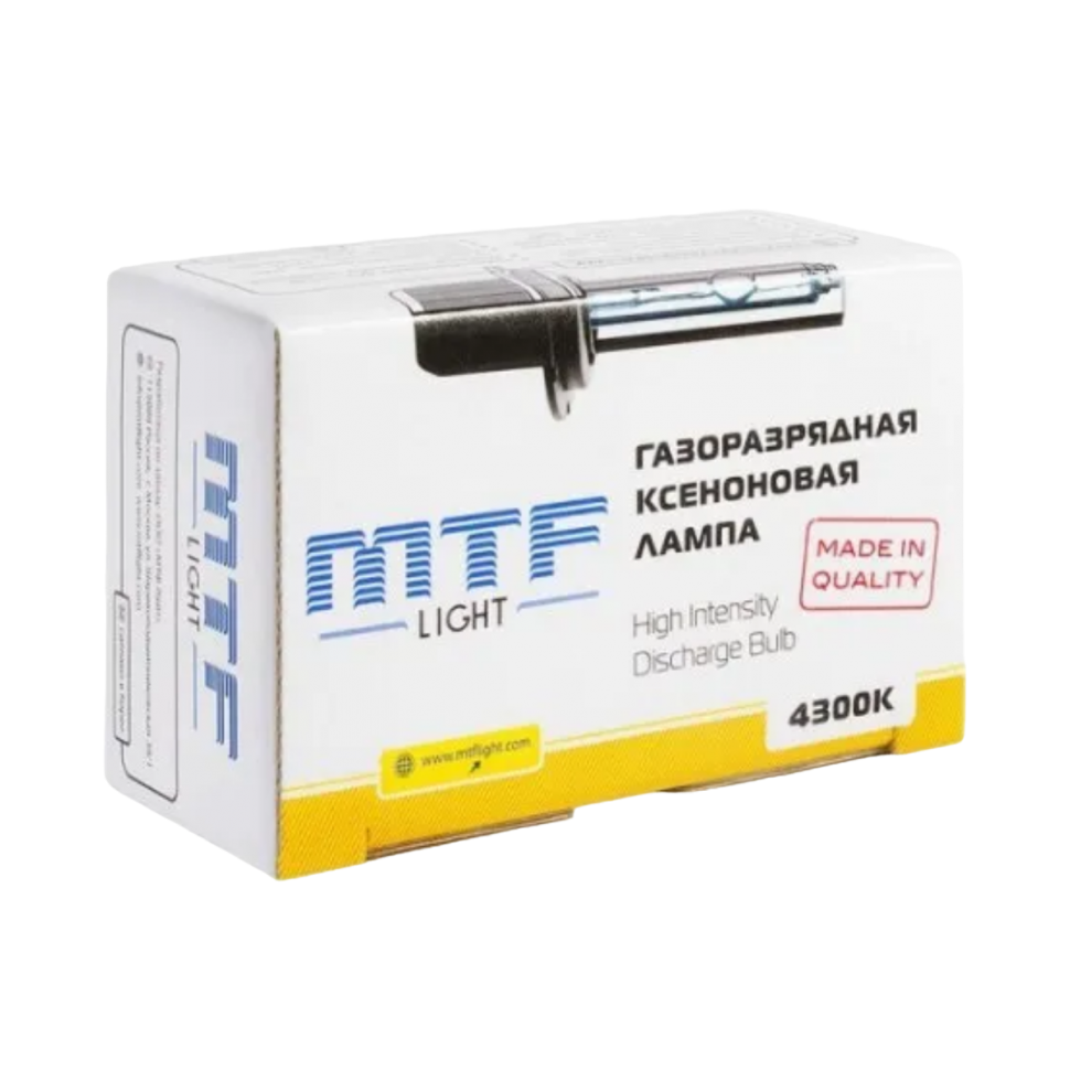 Ксеноновая лампа MTF Light / Н27 / PGJ13 / 4300K / 3200Лм / 35Вт / теплый белый